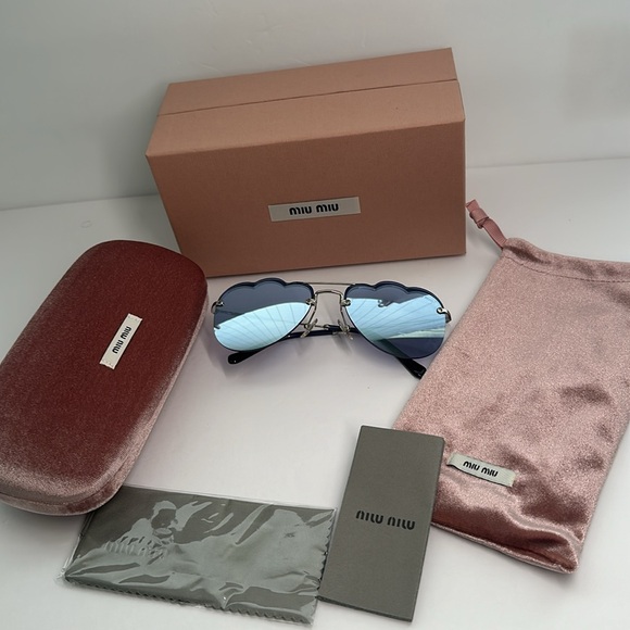 💯- New Authentic MIU MIU MU56U irregular-frame sunglasses - Picture 12 of 12